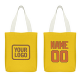 Custom Gold Orange Canvas Tote Bag