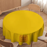 Custom Gold Orange Round Table Cloth