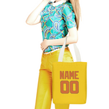 Custom Gold Orange Canvas Tote Bag