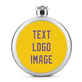 Custom Gold Light Purple Hip Flask