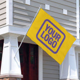Custom Gold Light Purple Flag