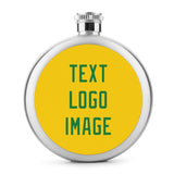 Custom Gold Emerald Green Hip Flask