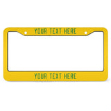 Custom Gold Emerald Green License Plate Frame