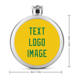 Custom Gold Emerald Green Hip Flask