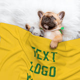 Custom Gold Emerald Green Pet Blanket