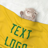 Custom Gold Emerald Green Pet Blanket