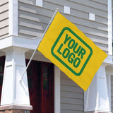 Custom Gold Emerald Green Flag