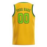 Custom Gold & Emerald Green Colors Design Sports Basketball Jersey