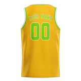 Custom Gold & Emerald Green Colors Design Sports Basketball Jersey