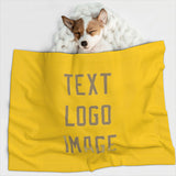 Custom Gold Light Khaki Pet Blanket