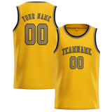 Custom Gold & Light Khaki Colors Design Sports Basketball Jersey