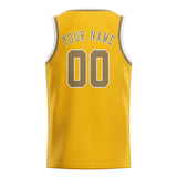 Custom Gold & Light Khaki Colors Design Sports Basketball Jersey