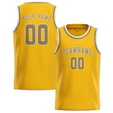 Custom Gold & Light Khaki Colors Design Sports Basketball Jersey