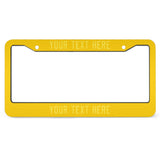 Custom Gold Light Yellow License Plate Frame