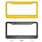Custom Gold Light Yellow License Plate Frame