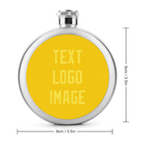 Custom Gold Light Yellow Hip Flask