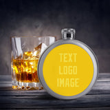 Custom Gold Light Yellow Hip Flask