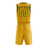 Custom Gold Light Yellow Basketball Set