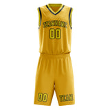Custom Gold Light Yellow Basketball Set