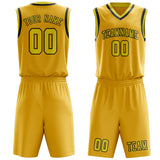 Custom Gold Light Yellow Basketball Set