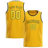 Custom Gold & Light Yellow Colors Design Sports Basketball Jersey