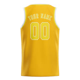 Custom Gold & Light Yellow Colors Design Sports Basketball Jersey