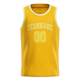 Custom Gold & Light Yellow Colors Design Sports Basketball Jersey