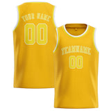 Custom Gold & Light Yellow Colors Design Sports Basketball Jersey
