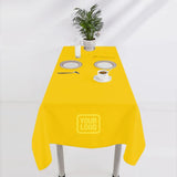 Custom Gold Light Yellow Square Table Cloth