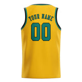 Custom Gold & Blue Green Colors Design Sports Basketball Jersey