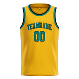 Custom Gold & Blue Green Colors Design Sports Basketball Jersey