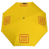 Custom Gold Orange Automatic Umbrella