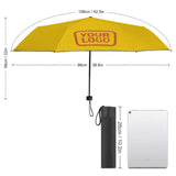 Custom Gold Orange Automatic Umbrella