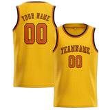 Custom Gold & Orange Colors Design Sports Basketball Jersey