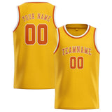 Custom Gold & Orange Colors Design Sports Basketball Jersey