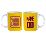 Custom Gold Crimson Red Mug