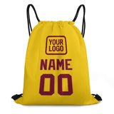 Custom Gold Crimson Red Drawstring Bag