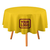 Custom Gold Crimson Red Round Table Cloth