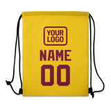 Custom Gold Crimson Red Drawstring Bag