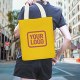 Custom Gold Crimson Red Canvas Tote Bag