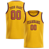 Custom Gold & Copper Rose Colors Design Sports Basketball Jersey