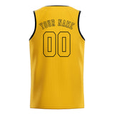 Custom Gold & Gold Colors Design Sports Basketball Jersey