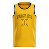 Custom Gold & Gold Colors Design Sports Basketball Jersey