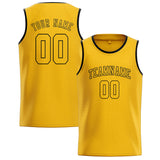 Custom Gold & Gold Colors Design Sports Basketball Jersey