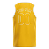 Custom Gold & Gold Colors Design Sports Basketball Jersey
