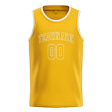 Custom Gold & Gold Colors Design Sports Basketball Jersey