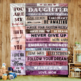 Blanket for Daughter Gifts - You Are My Sunshine I Am So Proud of You - From Mom, Birthday Christmas Graduation, Inspirational Encouragement