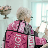 Gifts for Gigi Blanket - World’s Best Gigi Ever - From Grandchildren, Birthday, Christmas, Holiday, Everyday Encouragement, Inspirational