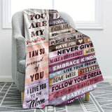 Blanket for Daughter Gifts - You Are My Sunshine I Am So Proud of You - From Mom, Birthday Christmas Graduation, Inspirational Encouragement