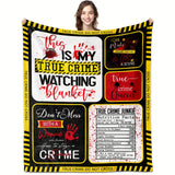 Gifts for Woman Blanket - This Is My True Crime Watching Blanket - From Parents, Birthday Christmas Holiday, Motivational Crime
